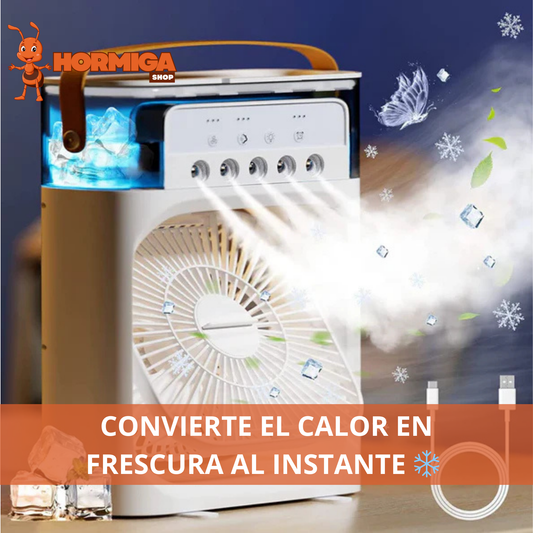 ❄️ AIRCOOL 3X - MINI VENTILADOR HUMIDIFICADOR 3 EN 1