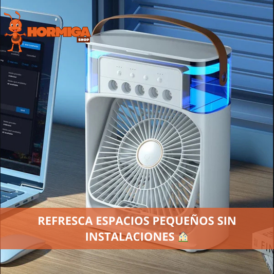 ❄️ AIRCOOL 3X - MINI VENTILADOR HUMIDIFICADOR 3 EN 1