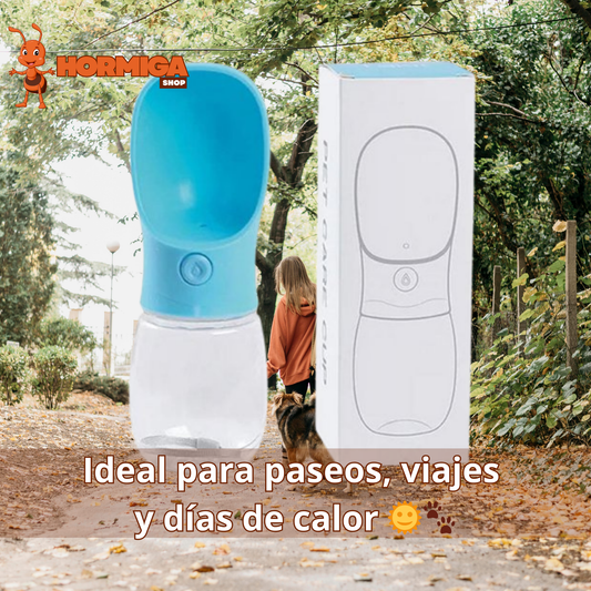BEBEDERO PORTÁTIL PARA MASCOTAS CON BOTÓN
