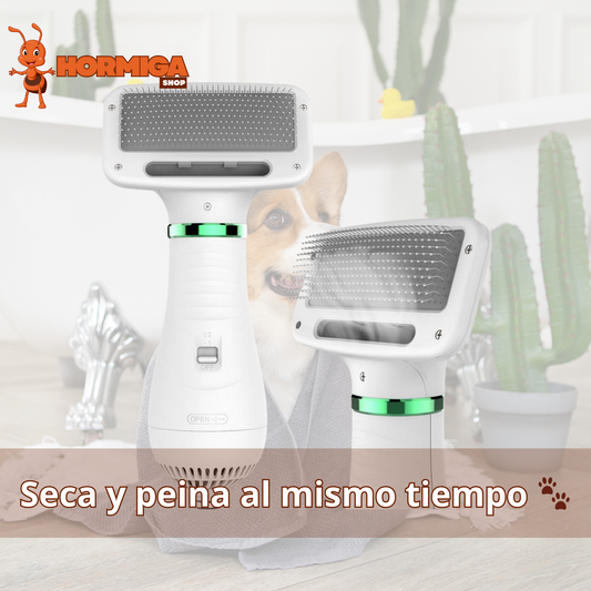 SECADOR Y CEPILLO 2 EN 1 PARA MASCOTAS - PETDRY PRO