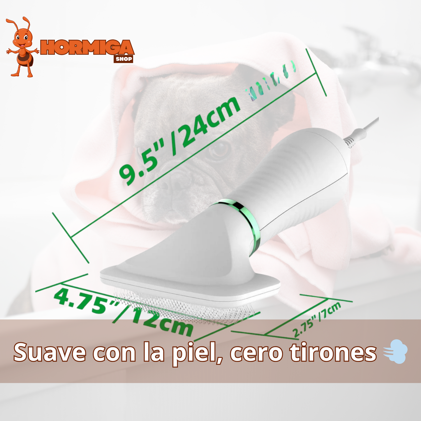 SECADOR Y CEPILLO 2 EN 1 PARA MASCOTAS - PETDRY PRO