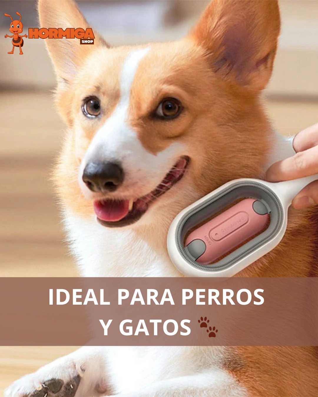 CEPILLO DESLANADOR PARA GATOS Y PERROS