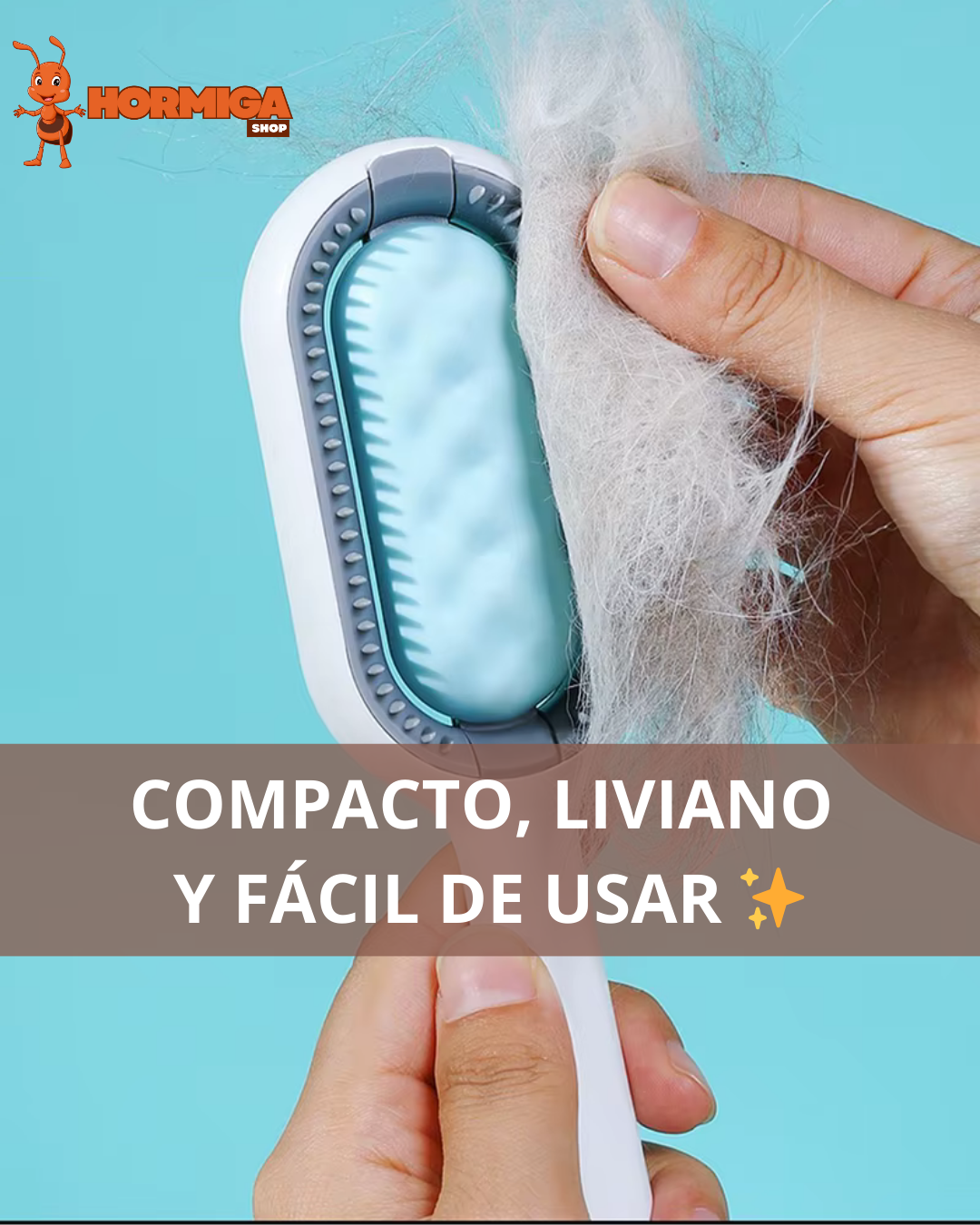CEPILLO DESLANADOR PARA GATOS Y PERROS